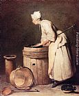 Jean Baptiste Simeon Chardin Famous Paintings - The Scullery Maid